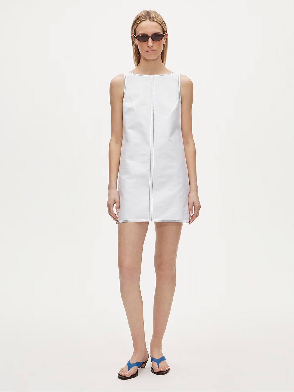 J. Crew Contrast-stitch Billie dress in double cotton poplin Size 6 NWT